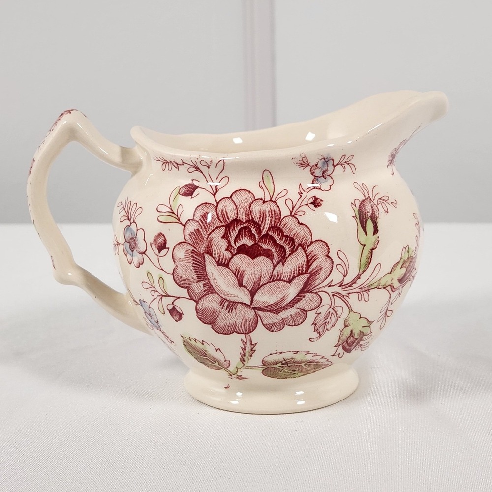 VTG c. 1930s Rose Chintz Johnson Bros. Creamer 3.5" X 4" No Underplate